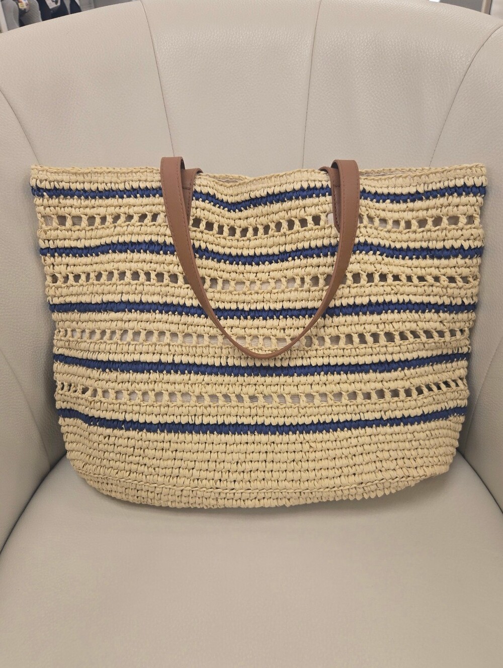 NEW Tommy Bahama Straw Tote Handbag